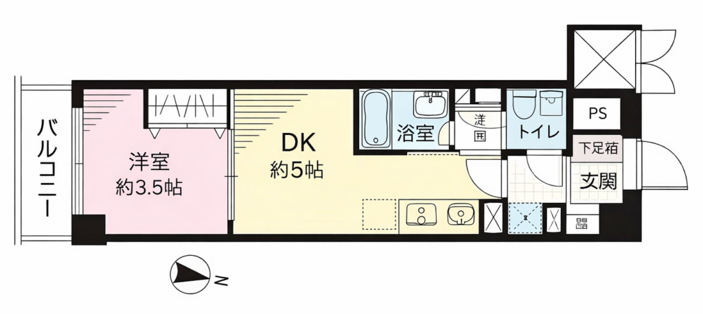 モアエミネンス西新宿｜西新宿五丁目駅徒歩4分｜3,280万円｜1DK｜専有面積25.20㎡｜中古マンション