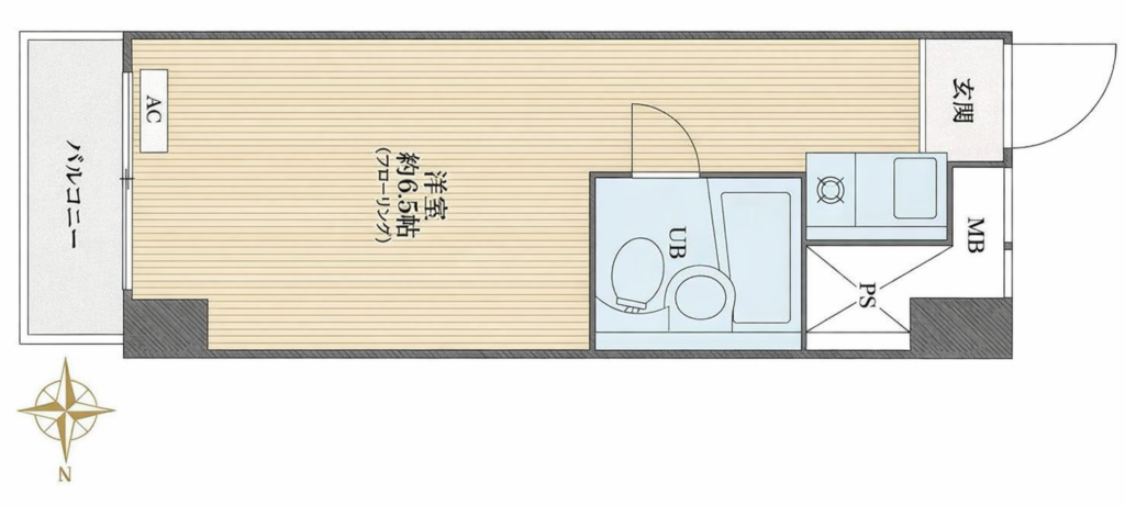 五反田ダイヤモンドマンション｜戸越駅徒歩7分｜1,480万円｜1R｜16.10㎡｜中古マンション