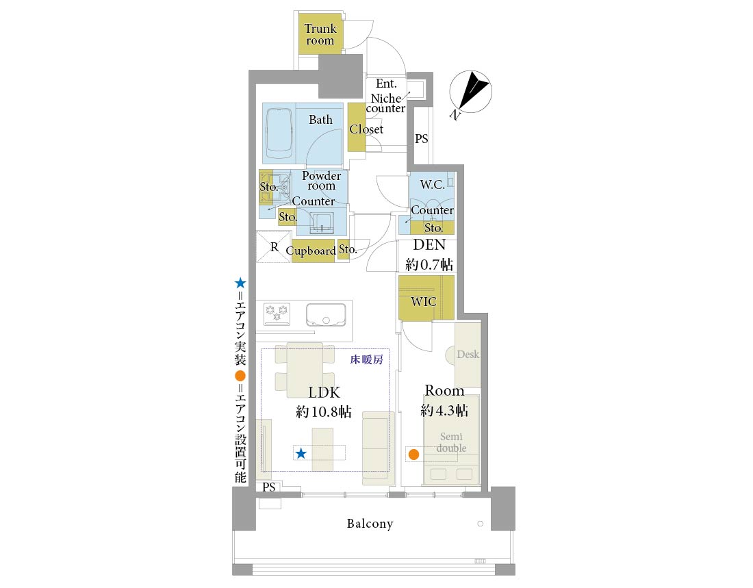 Brillia THE TOWER TOKYO YAESU AVENUE｜八丁堀駅徒歩1分｜13,699万円｜1LDK｜41.46㎡｜売買マンション