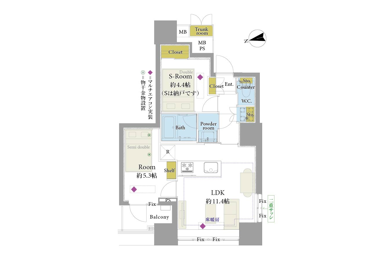 THE TOWERS DAIBA 613号室|お台場海浜公園駅徒歩2分・11,499万円・50.59㎡・1SLDK|売買マンション