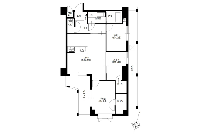 ライオンズマンション平和台第3｜平和台駅徒歩8分｜5,490万円｜3LDK｜63.55㎡｜売買マンション