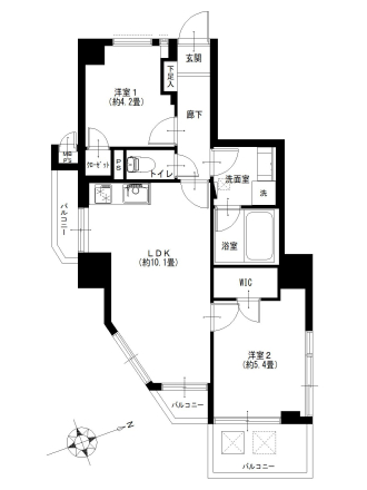 ライオンズマンション旗の台801号室|旗の台駅徒歩3分・6,290万円・46.95㎡・2LDK|売買マンション
