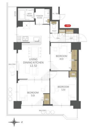 レック亀戸グリーンマンション602号室|亀戸駅徒歩5分・5,490万円・59.98㎡・3LDK|売買マンション