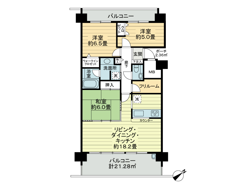 D’クラディア天久パークビュー 403号室｜那覇市おもろまち｜20万円｜3LDK｜81.68㎡｜賃貸マンション