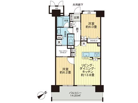 ル・サンク那覇開南1605号室｜那覇市樋川・18.5万円・62.66㎡・2LDK｜賃貸マンション