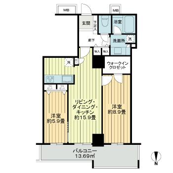 リュークスタワー ザ・ウエスト1703号室｜那覇市おもろまち・20万円・2LDK｜賃貸マンション