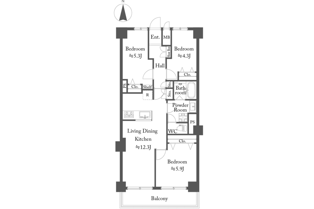 ライオンズマンション竹の塚｜竹ノ塚駅徒歩14分・2,780万円・64.96㎡・3LDK｜収益物件