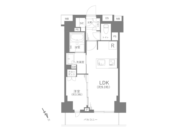 ルジェンテ早稲田202号室｜早稲田駅徒歩3分・6,699万円・32.90㎡・1LDK｜売買マンション