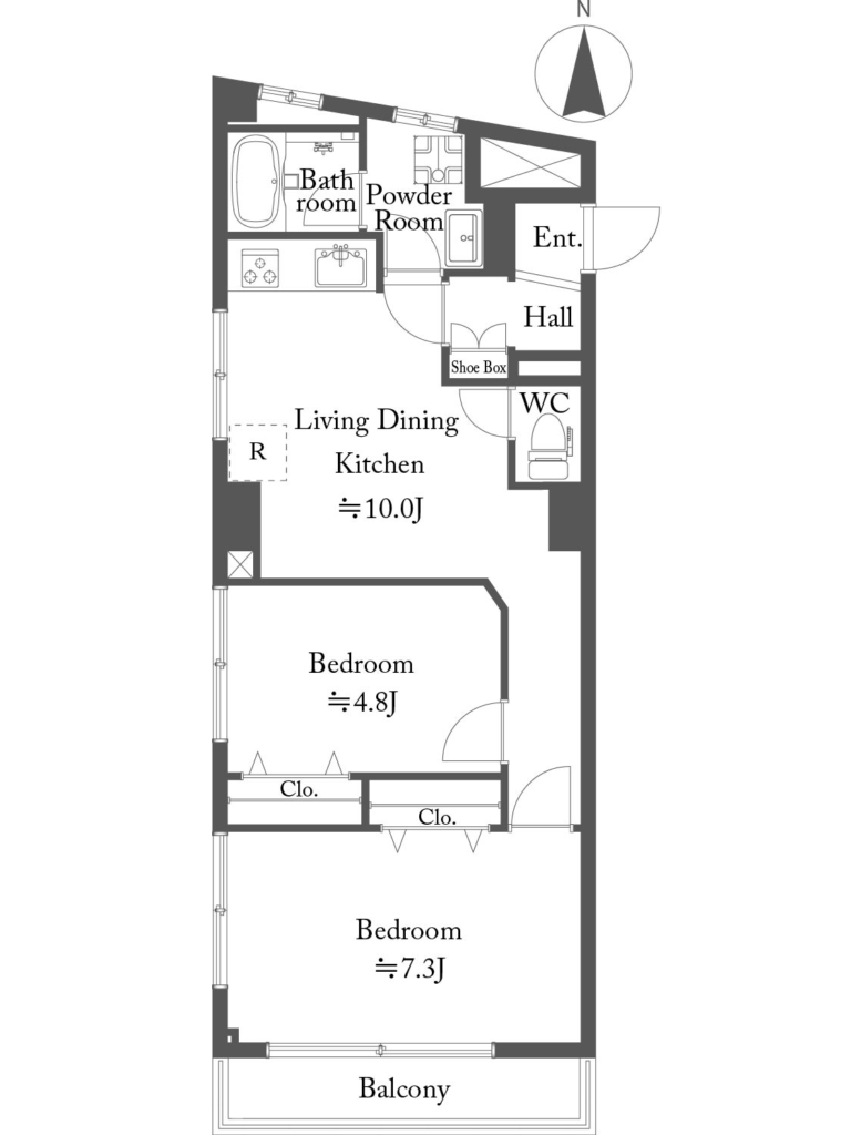 南中野天野マンション7階|中野富士見町駅徒歩8分・2,780万円・47.18㎡・2LDK|収益物件