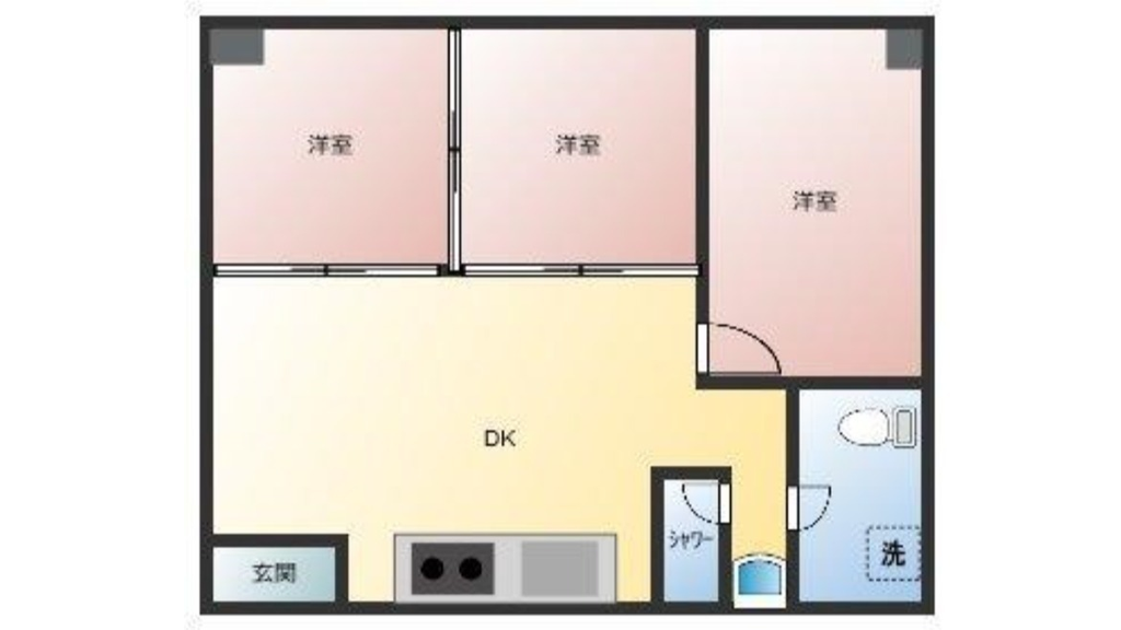 孟ビル4-E号室|名護市大東・賃料5万円・3DK 43㎡|賃貸アパート