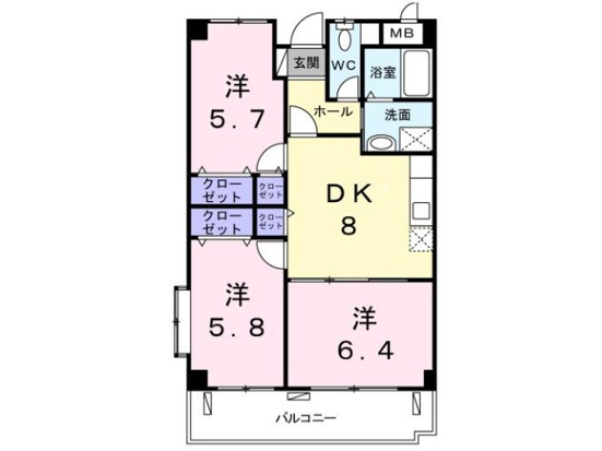 シャインASAHI 302号室|名護市宇茂佐の森4丁目・3DK|賃貸マンション