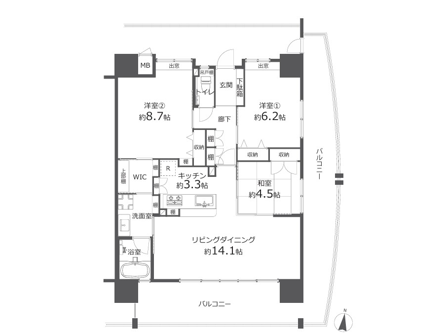ワイズエステムコート新都心上之屋703号室|那覇市上之屋|中古マンション